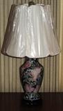 Hand Painted Porcelain Vase Table Lamp (1 of a pair shown)