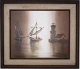 Original Oil on Canvas signed Marini (24" x 30") Framed