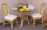 bamboo table and 2 chairs