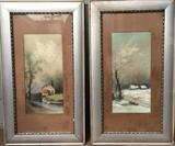 Antique water color paintings
