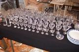 Beautiful Swedish crystal stemware set - 53 pieces!