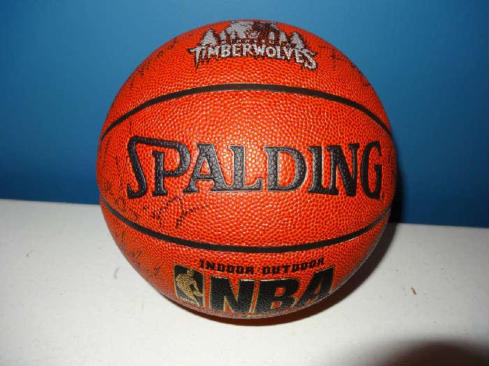 signed 1998 Timberwolves basketball. (This item is not from Sid Hartman)