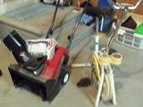 snow thrower and exercise bike