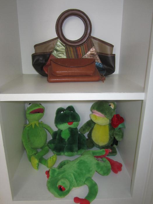 The beginning of the frog collection.  Many frogs sing and dance!