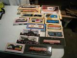 Bachmann: 43-1015-11 Great Northern Wood Stock Car, 1210 Hi Cube Box Car, Rio Grande The Rock 1038, Open Quad offset Hopper, 6605 Power Pack, AMCO Blinking Oil Tank, 1063 Wide Vision Caboose, N & W Bicentennial, 0654 Great Northern 2-8-0 Consolidation w/smokeBockmann Southern Pacific, Model Power Chessie System, 8194 Model Power crane, 7972 Central of Georgia Bos Car, 8331 Lehigh Valley.
