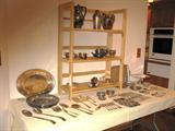 Table of silverplate items