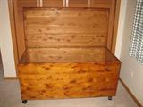 Huge cedar chest open