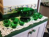 Fire King Punch Bowl set