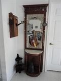 Vintage Hall Tree, Antique Phone