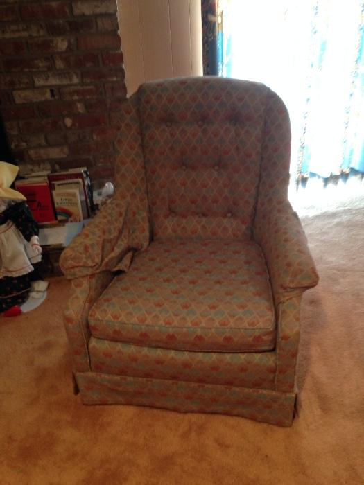 chair with matching ottoman