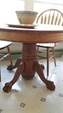 Claw foot pine kitchen table