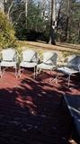 Set of 4 contemporary outdoor chairs