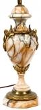 Lot#1023, FRENCH CARVED MARBLE & BRONZE ORMOLU TABLE LAMP H 26'', DIA 5 1/2''