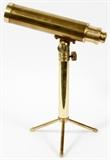 Lot#1580, TASCO BRASS TELESCOPE ON TABLE TRIPOD, H 15"Marked 30 X 40, 2B.