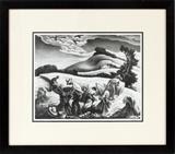 Lot#2033, THOMAS HART BENTON [AMERICAN, 1889-1975], LITHOGRAPH ON PAPER, H 9 3/4" W 12 1/4", "CRADLING WHEAT"Thomas Hart Benton [American, 1889-1975]. Pencil signed lower right, signed in plate lower left. Matted and framed under glass.