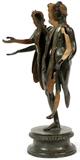 Lot#2039, ARMAN (1928 - 2005) BRONZE SCULPTURE C. 1986, H 12.25", VICTOR VICTORIA,Armand Fernandez -  Arman [French/American 1928 - 2005).  Signed Arman.  Marked Bocquel Foundry EA on base. Tall, dark green patina. Arman, Pierre Arman was a Franco-American artist and feature exhibitor for the DIA's Centennial. Several of his works are in the museum's permanent display at Fairlane Mall. The French Riviera (NICE) is scheduled to create a museum dedicated to his oeuvre. This piece is reminiscent of his larger piece from the GODS AND GODESSES series, "Hermes and Dionysos: Monument to Analysis".