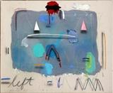 Lot#2077, JOSEPH STABILITO [AMERICAN, B. 1955], ACRYLIC ON CANVAS, 1984, H 48 3/4" W 58", "LEFT"Joseph Stabilito [American, b. 1955]. Pencil signed, dated, and titled lower left. Abstract. Unframed.