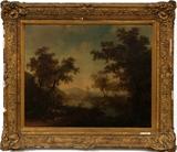 Lot#2088, JAN DIRKSZ BOTH (DUTCH 1610-1652), OIL ON CANVAS, H 24", W 30", LANDSCAPE,Image size: 23 1/2" x 28 1/2"  Signed lower right. Framed.