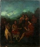 Lot#2112, EUROPEAN OLD MASTER OIL ON CANVAS, H 37", W 29", CLASSICAL STYLE FIGURAL SCENE WITH MUSICIANS,Unsigned; unframed.