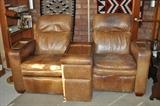 Leather theater type seating