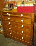 high boy empire style dresser with original stoneware knobs