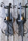 Arts and Crafts wrought iron fixtures (6 available)