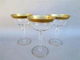gold-rim stemware