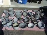 Graniteware; Gray Enamelware Collection - 50 Pieces