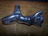 Figural Silver Walking Stick Handle