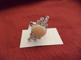 Opal and diamond ladies ring