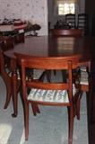 Henkel Harris Drop Leaf Table w/ 6 Chairs 2 Captain Chairs 4 Side Charis