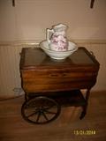 wooden tea cart