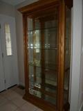 nice, glass & wood curio cabinet
