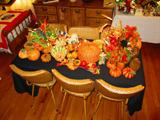 Fall/Thanksgiving decorations & great vintage chairs