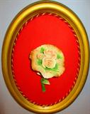 Stunning Framed Capodimonte Rose