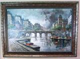Original Italian Oil Painting Entitled "Paris" by Ziani