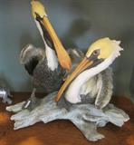 Amazing & HUGE Limited Edition Signed Italian Pelican Sculpture