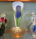 Huge Orient & Flume Iris Vase