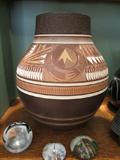 Huge Highly-Carved Navajo Pottery Vessel from Bob Lansing