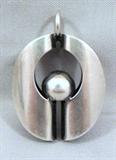 FANTASTIC MODERNIST STERLING SILVER PENDANT FROM ELIS KAUPPI FOR KUPITAAN KULTA!