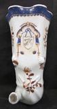 RARE 19TH CENTURY (?) CHINESE EXPORT PORCELAIN ARMORIAL WALL POCKET!