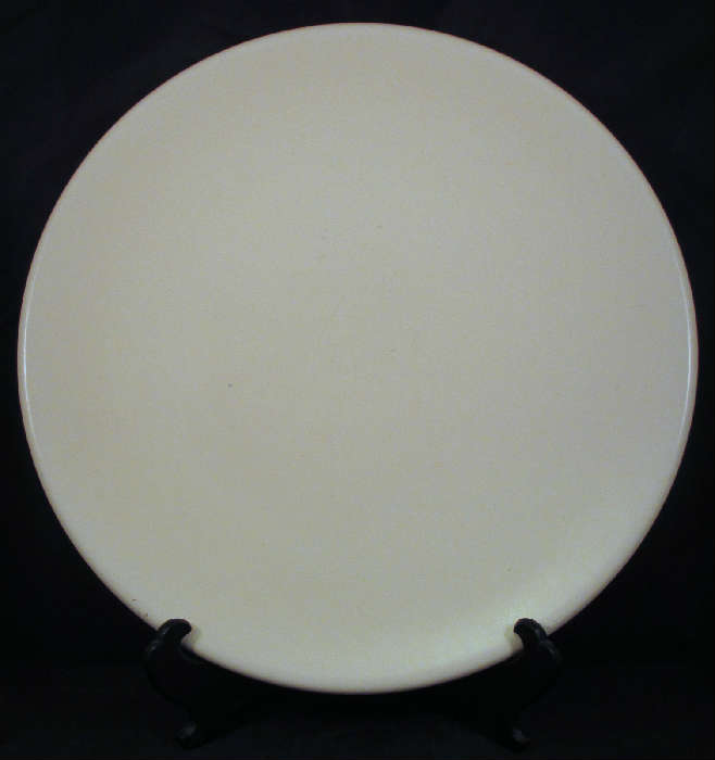 HUGE CATALINA ISLAND POTTERY CHARGER OR CHOP PLATE IN IVORY!