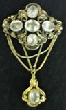 14 karat and Topaz Victorian Brooch