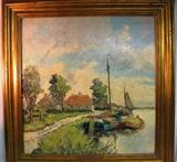 "Paysage Avec des Bateaux"... tagged Eugene Galien-LaLoue