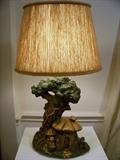Interesting ... mushroom house in the forest lamp.