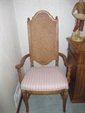 Thomasville Arm Chair, Chairs, Table and 2 Leaves. Buffet