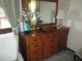 Maple Triple Dresser and Mirror