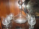 Sailboat Etched Brandy Set - Beautiful