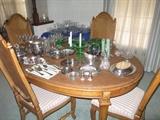Thomasville Table, 6 chairs, pads and Buffet
