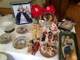 TOYS and Coke Memorabilia, Disney, Winnie the Pooh plates and Millennium Princess Barbie, Old Bear and stuffed animal